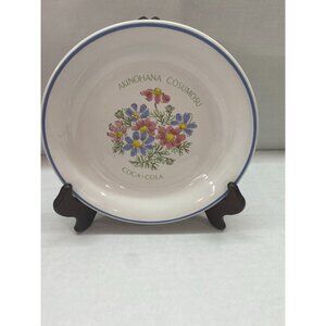 Akinohana Cosumosu Coca-Cola Seasonal Flower 7in White & Floral Plate